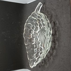 Vintage glass grape shaped dish